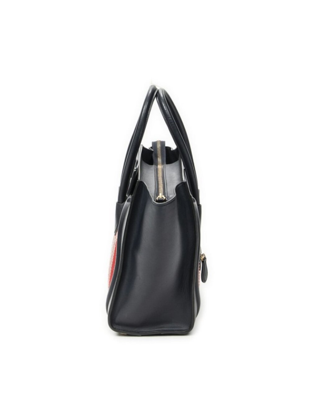★SOLD★ Celine Micro Luggage Black Red Blue Calfskin Leather - Picture 4 of 10